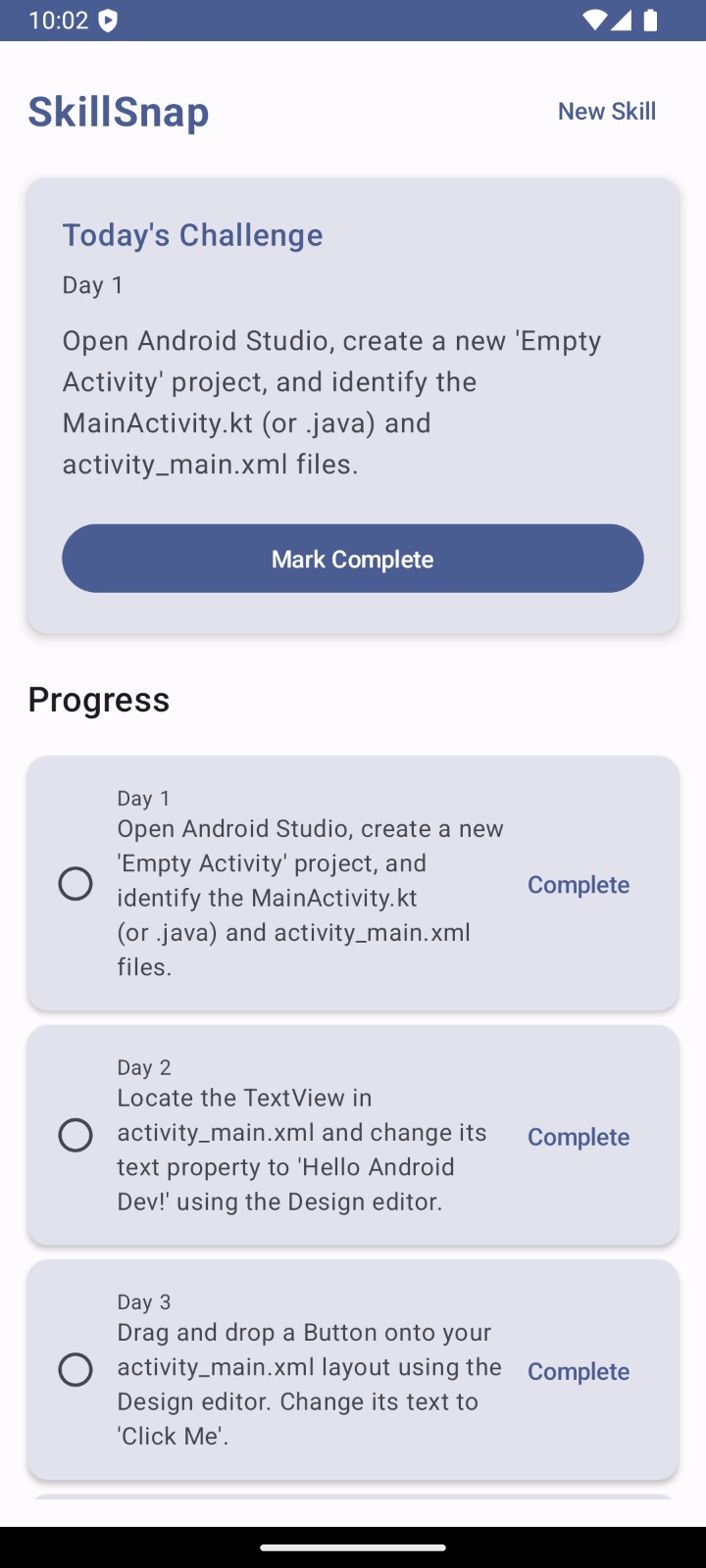 Daily Challenge View